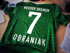 Obraniak w Werderze (fot. Twitter.com)