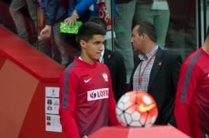 Polska - Gibraltar, Eliminacje EURO 2016 w Piłce Nożnej, Bartosz Kapustka, 07.09.2015, fot. Grzegorz Rutkowski;
