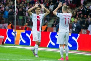Polska - Gibraltar, Eliminacje EURO 2016 w Piłce Nożnej, Bartosz Kapustka, Kamil Grosicki, 07.09.2015, fot. Grzegorz Rutkowski;