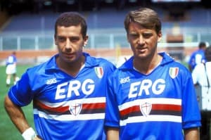 Robeto Mancini i Gianluca Vialli - siła mistrzowskiej Sampdorii