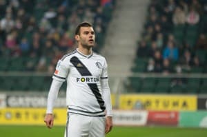 14.02.2016, Warszawa ul.Łazienkowska 3, Ekstarklasa Legia Warszawa - Jagiellonia Białystok; Nz. Nemanja Nikolić; fot. Grzegorz Rutkowski;