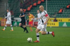 14.02.2016, Warszawa ul.Łazienkowska 3, Ekstarklasa Legia Warszawa - Jagiellonia Białystok; Nz. Michał Pazdan; fot. Grzegorz Rutkowski;