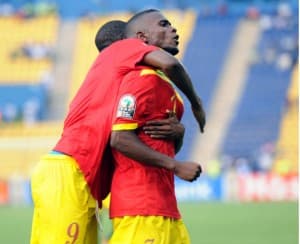 Abdoul Camara cieszy się ze swojego gola