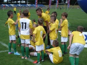 Zawodnicy i koordynator Damian Stopa podczas finału wojewódzkiego 