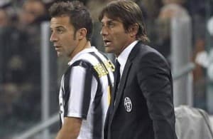 Antonio Conte z Alessandro Del Piero - żywą legendą Juventusu