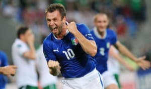 Strzelec gola dla Włochów, Antonio Cassano