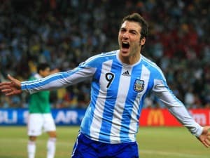 Gonzalo Higuain – jeden z głównych kandydatów na obsadzenie miejsca w ataku Argentyny
