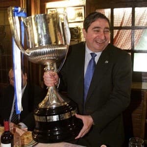 Augusto Cesar Lendoiro z Pucharem Króla