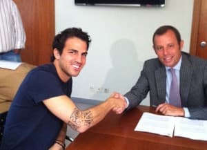 Cesc Fabregas i Sandro Rosell