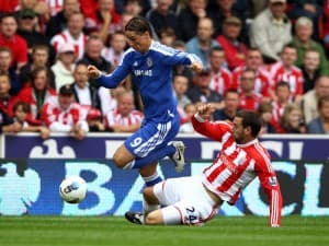 Fernando Torres nie potrafił znaleźć sposobu na defensywę Stoke