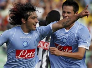 Ezequiel Lavezzi jest gwiazdą SSC Napoli. 