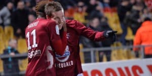 Piłkarze FC Metz świętują awans do Ligue 1
