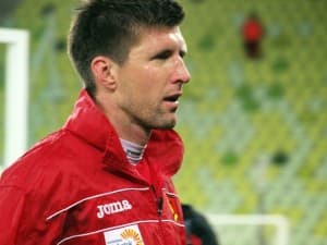 Strzelec jednej z dwóch bramek dla Jagiellonii, Grzegorz Rasiak