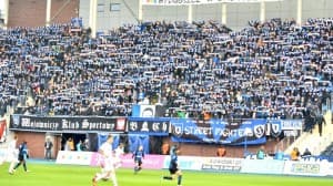 Trybuna B na stadionie Zawiszy Bydgoszcz