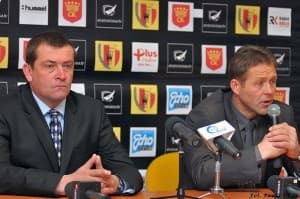 Konferencja po meczu Korona Kielce – Polonia Bytom z udziałem trenerów obu drużyn