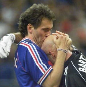 Laurent Blanc z Fabienem Barthezem