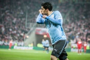 Suarez po strzeleniu drugiej bramki