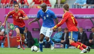 Mario Balotelli był dziś skutecznie powstrzymywany przez hiszpańską defensywę