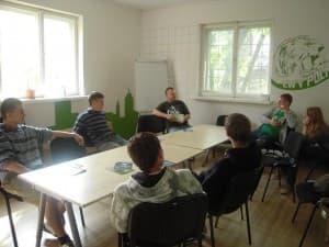 Gimnazjaliści z Gdańska odwiedzili siedzibę Kibice Razem Lechii Gdańsk