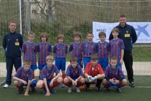 Młodzi piłkarze FCB Escola Varsovia