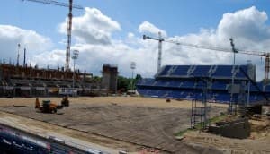 Prace na stadionie przy ul. Bułgarskiej trwają całą dobę