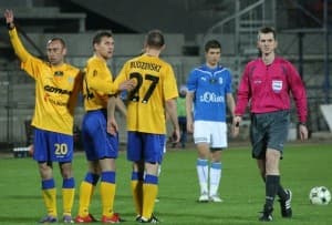 Tadas Labukas (w środku) został powołany do reprezentacji Litwy