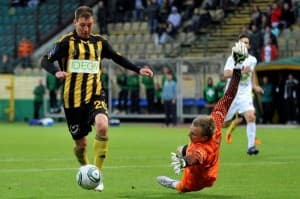 Jakub Słowik (z prawej) popisał się świetnymi interwencjami