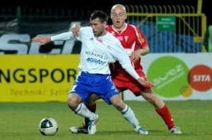 Sebastian Ziajka (Podbeskidzie) i Michał Pazdan (Górnik)