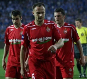 Andrzej Niedzielan (z prawej) w barwach Wisły Kraków zdobywał mistrzostwo Polski