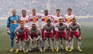 Drużyna Red Bulls Nowy Jork przed spotkaniem z DC United