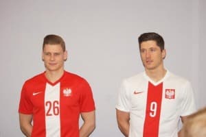 Piłkarze BVB, Łukasz Piszczek i Robert Lewandowski w strojach kadry