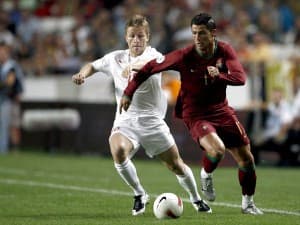 Ronaldo w meczu z Polską