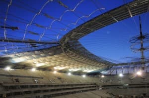 Podczas gdy stadiony wciąż są w budowie, pojawiła się okazja, by obejrzeć je w nieco mniejszej formie