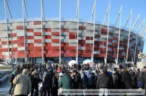 Na stadionie pojawiło się do 75 tys. gości