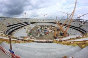 Stadion Narodowy, sierpień 2010, niecka