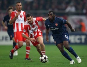 Gilles Sunu podczas swojego debiutu w Lidze Mistrzów