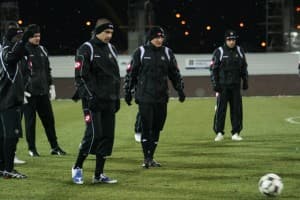 Piłkarze Udinese odbyli dziś krótki trening w godzinie meczu.