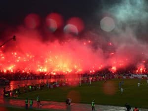 Kibice podczas Wielkich Derbów Śląska