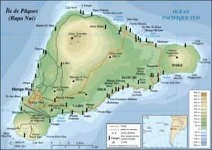 Mapa topograficzna Wyspy Wielkanocnej