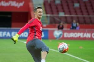 Polska - Gibraltar, Eliminacje EURO 2016 w Piłce Nożnej, 06.09.2015, Przemysław Tytoń, fot. Grzegorz Rutkowski;
