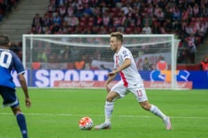 Polska - Gibraltar, Eliminacje EURO 2016 w Piłce Nożnej, Maciej Rybus, 07.09.2015, fot. Grzegorz Rutkowski;