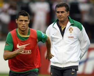 Carlos Queiroz wypatrzył Cristiano Ronaldo w Sportingu (fot. ronaldo7.net)