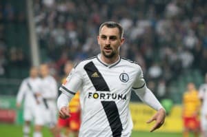 14.02.2016, Warszawa ul.Łazienkowska 3, Ekstarklasa Legia Warszawa - Jagiellonia Białystok; Ns. Michał Kucharczyk; fot. Grzegorz Rutkowski;