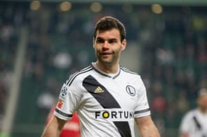 02.04.2016, Warszawa ul.Łazienkowska 3, Ekstarklasa Legia Warszawa - Lechia Gdańsk; nz. Nemanja Nikolić; fot. Grzegorz Rutkowski;