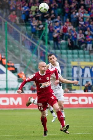 08.05.2016, Warszawa ul.Łazienkowska 3, Ekstarklasa Legia Warszawa - Piast Gliwice nz.Martin Nespor (L), Tomasz Jodłowiec (P); fot. Grzegorz Rutkowski;
