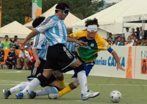 Mecz niewidomych piłkarzy, Argentyna – Brazylia