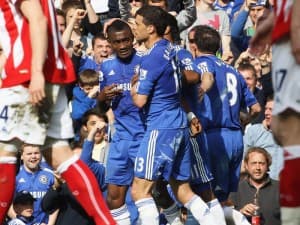 Kalou świętuje hat-tricka w meczu ze Stoke City