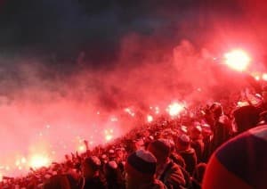 Oprawa kibiców Górnika.