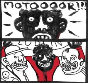 Czarnoskóry kibicujący Motorowi