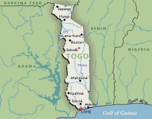 Mapa Togo